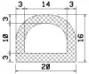 25702/EPDM65 D-profile