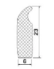 25026/EPDM65 Profile door frames
