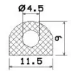 25553/EPDM65 D-profile