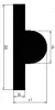 120 × 47 × 16 mm, EPDM 60, black