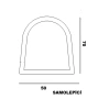 50 x 70 mm, TPE 65, profile D, self-adhesive, black