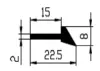 22.5 × 8/2 mm, TPE 65, black – joint cover