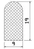 25528/EPDM65 D-profile