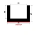0799/PVC 65 Profile-U, self-adhesive