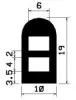 0858/EPDM65 D-profile