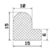 25054/EPDM65 Profile door frame