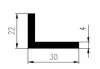 22x30x4mm Profile L-Silicone