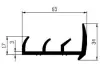 Profile 65 x 34/3 mm, EPDM70, black