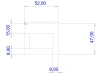 52 x 47 x 2000 mm, TPE 65, black,  wall thickness profileu 8 mm