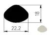 22.2 × 18 × 73 mm Sil grey