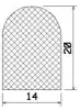 50640/EPDM65 D-profile