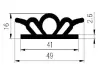 40x15/2.6mm EPDM 60 – butterfly – crown 