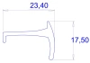 23.4 × 17.5 mm, PVC/TPE 61, grey