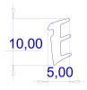 10 x 5 mm, PVC 65, black, (smaller)