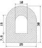 25560/ EPDM65 D-profile