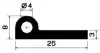 1596/p-shaped EPDM P-profile