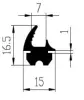 15/7 x 16.5 mm EPDM 60 - joint cover
