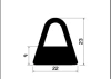 1626/Silicone D-profile, transparent