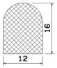 25523/EPDM65 D-profile