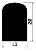 1752/Silicone D-profile