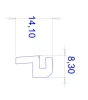 14.1 × 8.3 mm, PVC 65, black