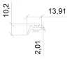 13.91 × 10.2 mm, PVC 61, black