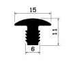 1486 profile, TPE 61, black – joint cover