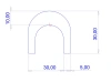 30×30 mm, TPE 65, profile-U, black