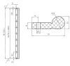 profile 78x30/15x1220mm EPDM 75