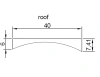40 x 7.41/6 mm, PVC 65, black, roof