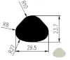 29.5 × 23.7 × 110 mm EPDM