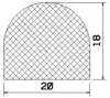 25801/EPDM65 D-profile