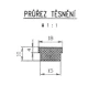 18x10/15x6mm EPDM 65 Sh - joint cover 