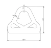 53.4 × 43.2 mm, TPE 40, black, VYT240610K
