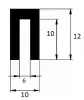12 x 10 mm Profile U EPDM70
