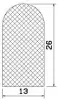 25420/EPDM65 D-profile