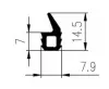 14.5/7×7.9 mm EDPM 70 - joint cover