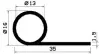 1812/p-shaped EPDM70 P-profile