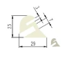 Profile 29x22/7 PVC 65, black