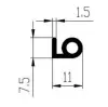 11/1.5 × 7.5 mm EPDM70