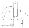 27.5 × 23 mm, TPE 65, Profile “05”, black