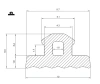 10 × 5.3 mm, Support profile, TPE 65, grey