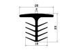 Profile joint cover 0904, PVC 65, black