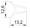 Profile 13.2 × 12.6 mm, PVC 61, grey