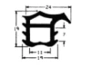 1296/EPDM 65 Profile door frames
