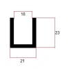 21 × 23 mm, TPE 65, black