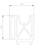 49 x 48 mm, PVC 65, black, No. 1