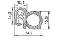 24.7/10.4 × 15.9/14.3 mm, EPDM 70 ± 5 Sh, black