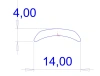 14 x 4 mm, TPE 65, grey