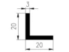 20x20 Profile L, TPE 65, black